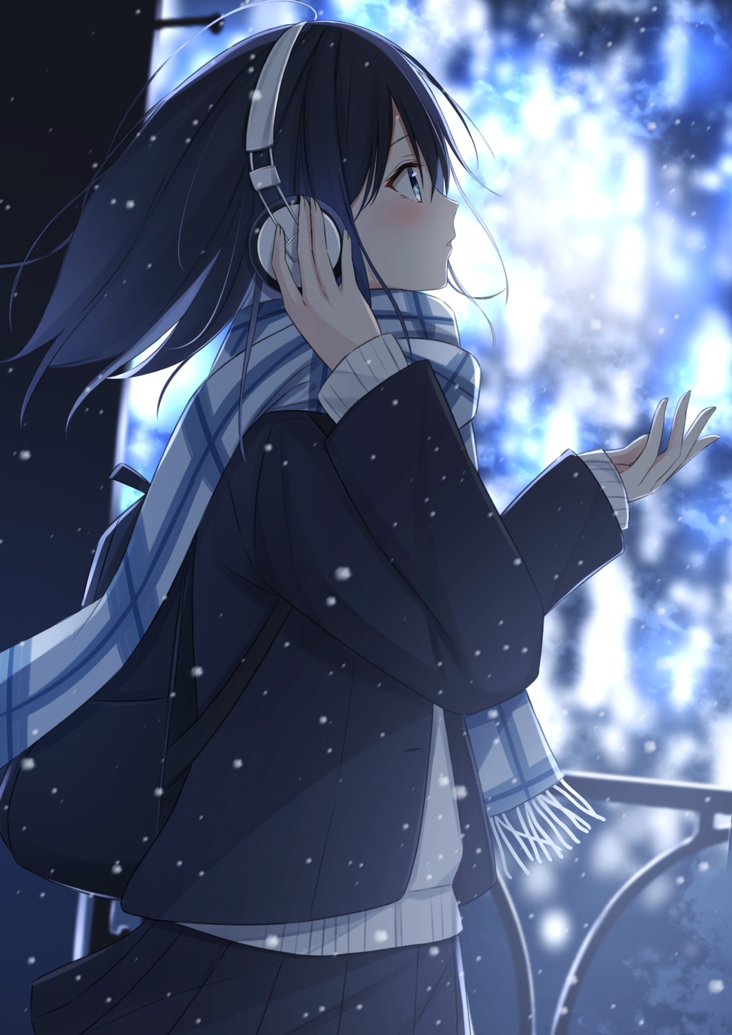 headphones seifuku senri_(senri_sen) sweater