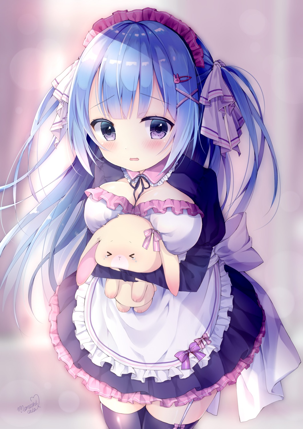 cleavage maid momochi_chia stockings thighhighs