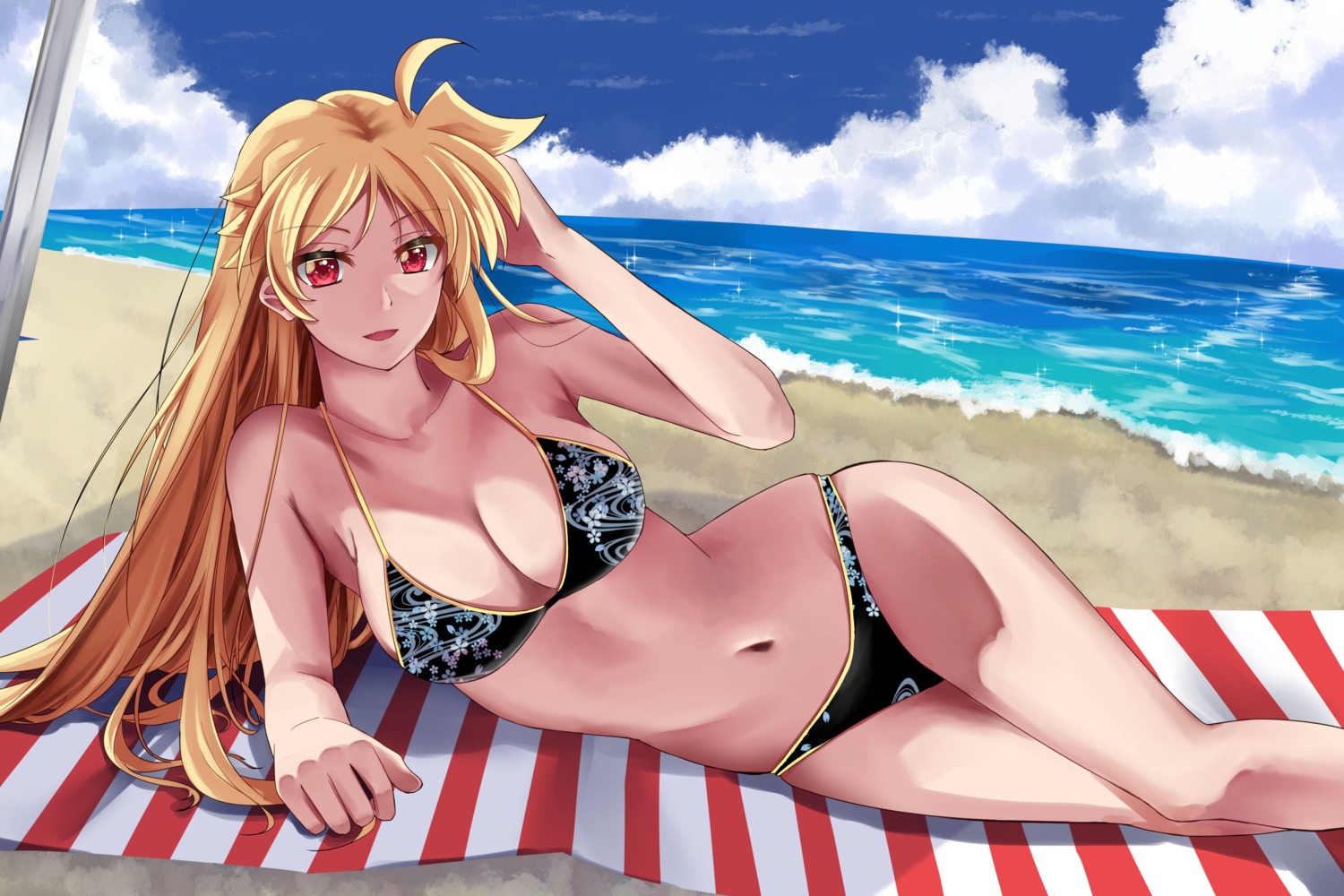 bikini fate_testarossa mahou_shoujo_lyrical_nanoha sougetsu_izuki swimsuits