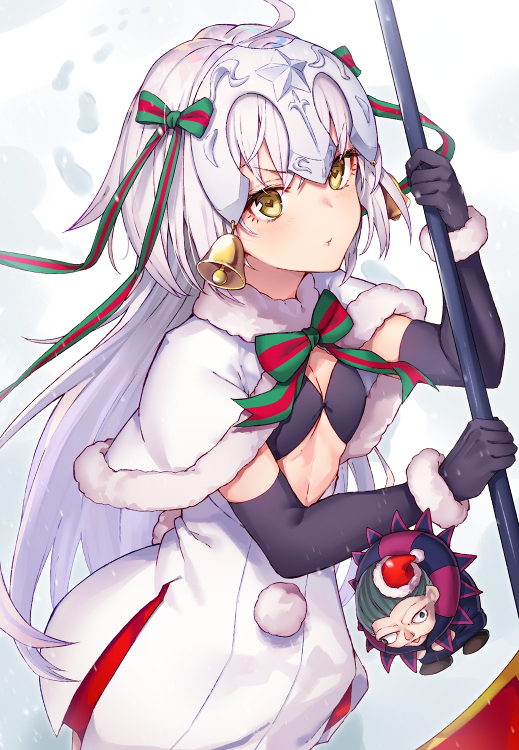 black_cola bra cleavage fate/grand_order jeanne_d'arc_alter_santa_lily