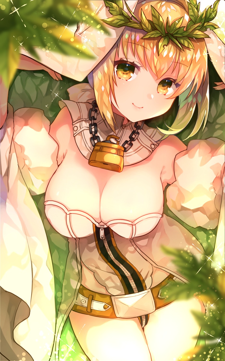 cleavage fate/grand_order leotard saber_extra sweetroad