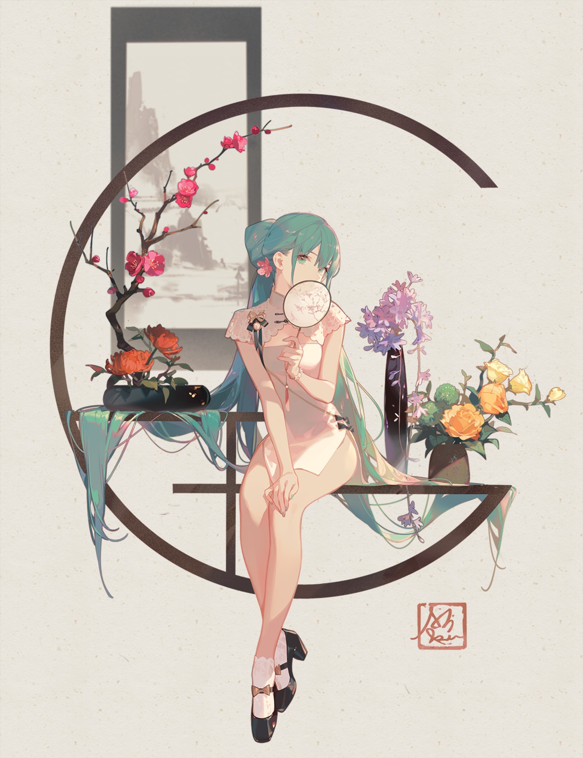 ask_(askzy) chinadress hatsune_miku heels shaohua_hatsune_miku vocaloid