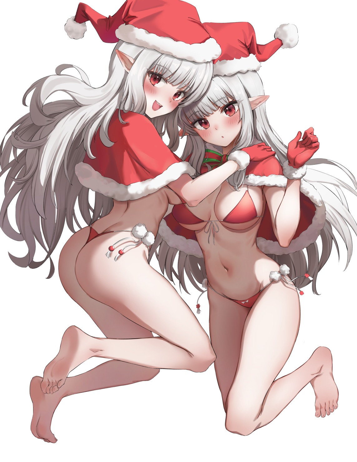 ass bikini christmas feet pharamacom pointy_ears swimsuits thong