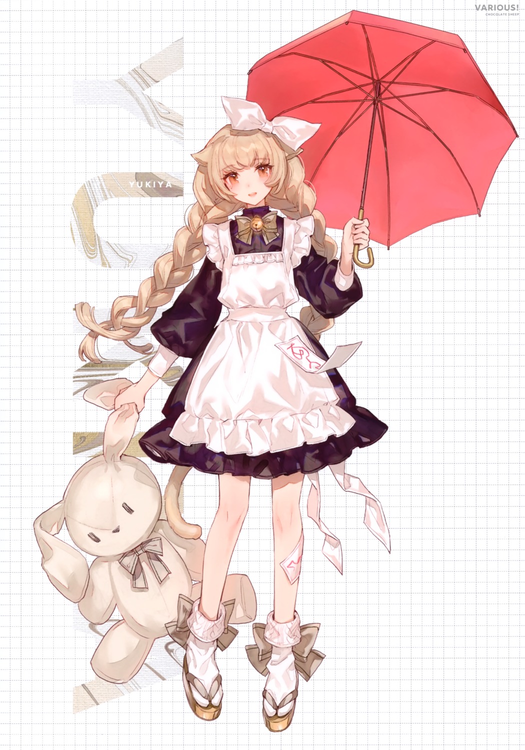 chocoan chocolate_sheep maid umbrella