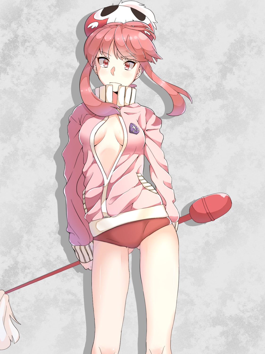 buruma cleavage hagoromo_shiro jakuzure_nonon kill_la_kill no_bra open_shirt