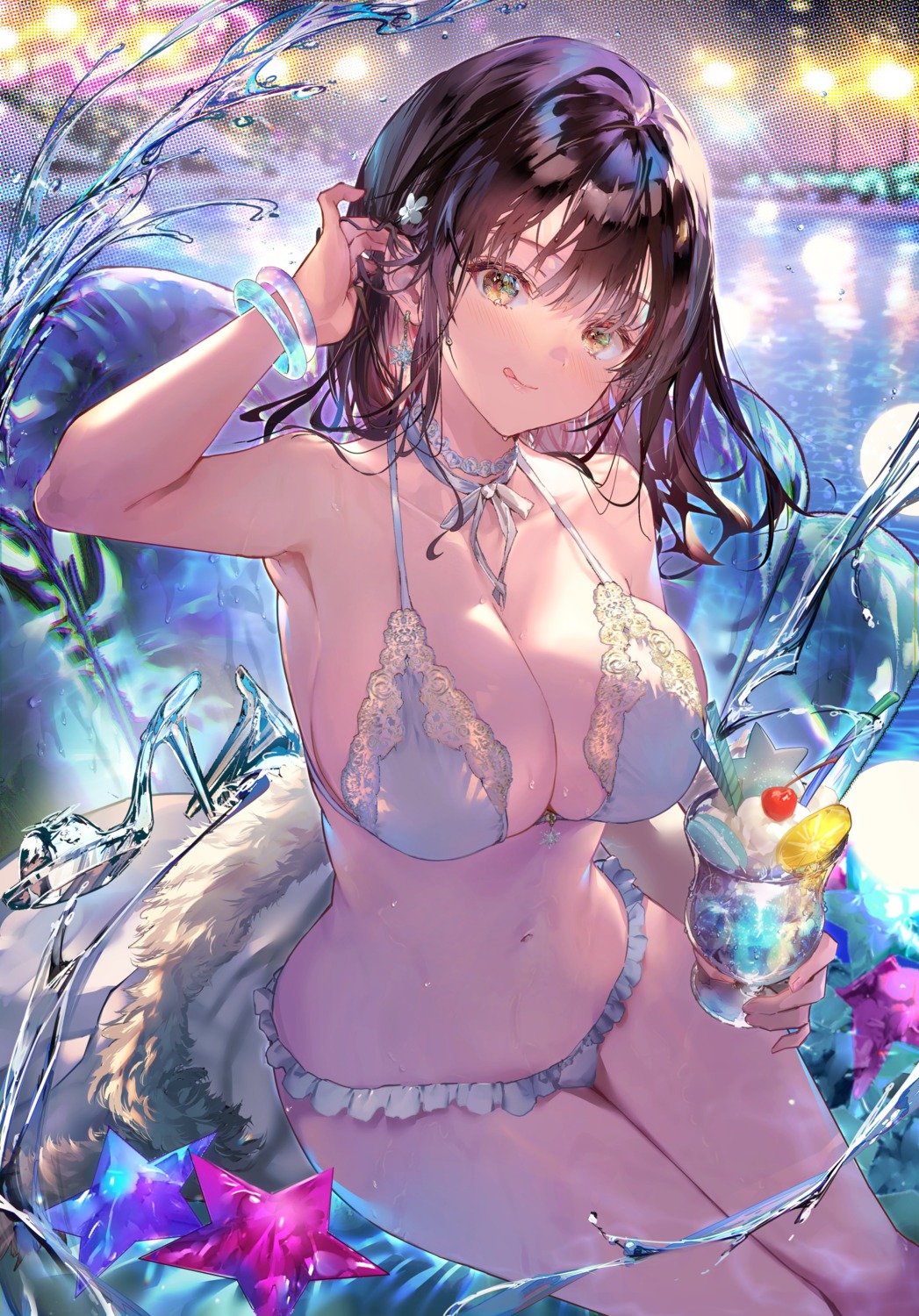 bikini hitaki_yuu swimsuits wet