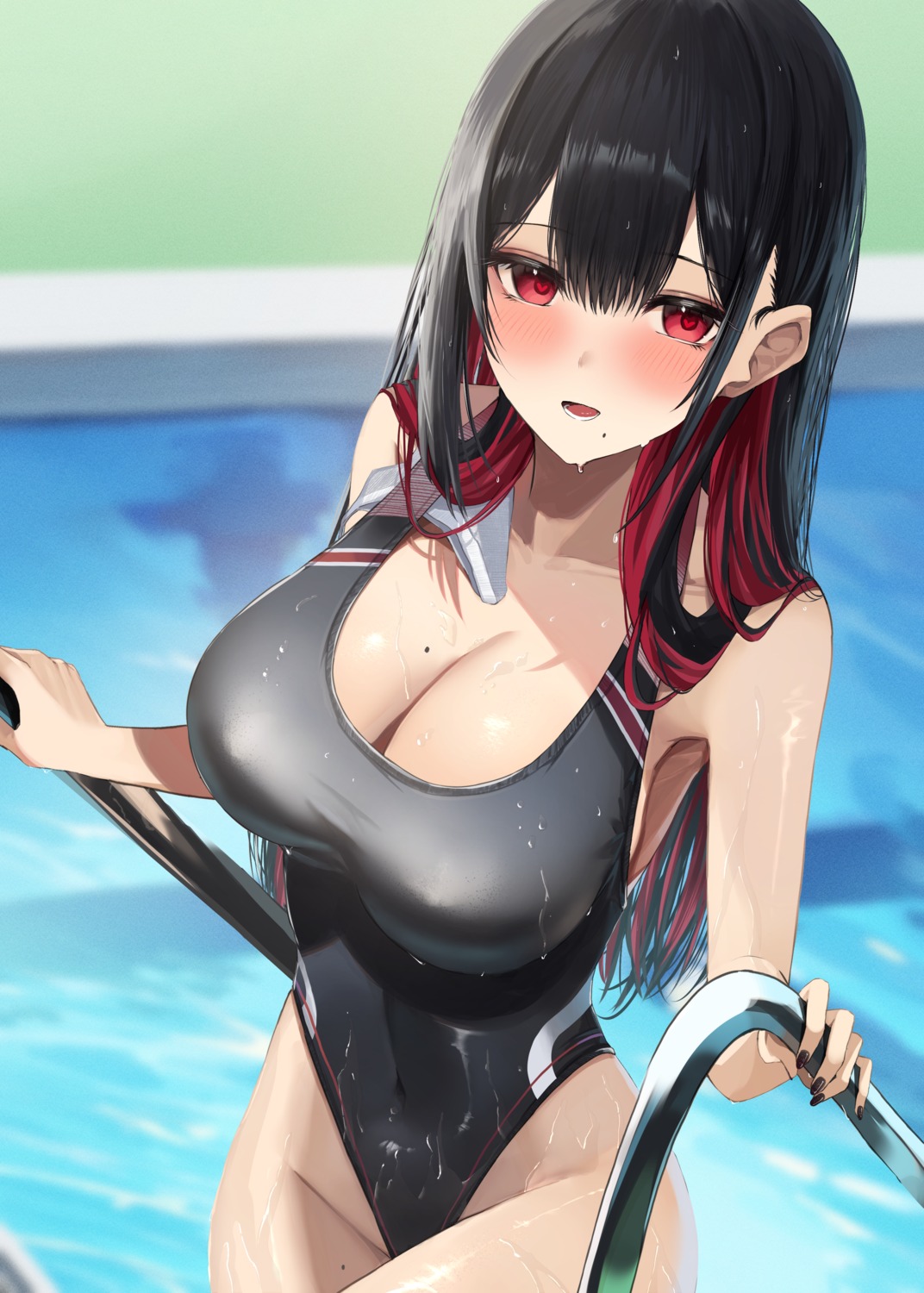 anemone_noa erect_nipples swimsuits wet