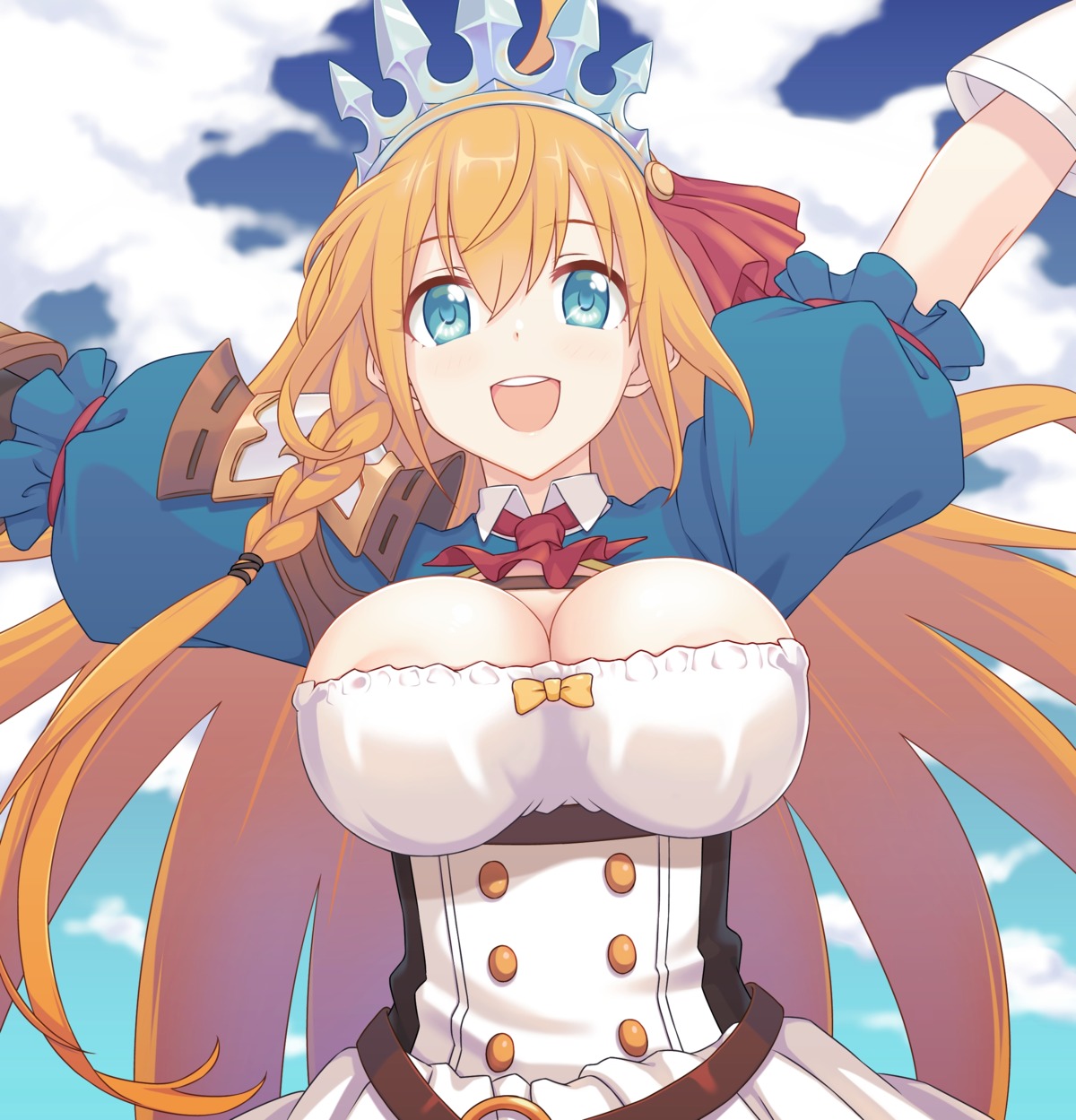 areola armor hou_(hachiyou) no_bra pecorine princess_connect princess_connect!_re:dive