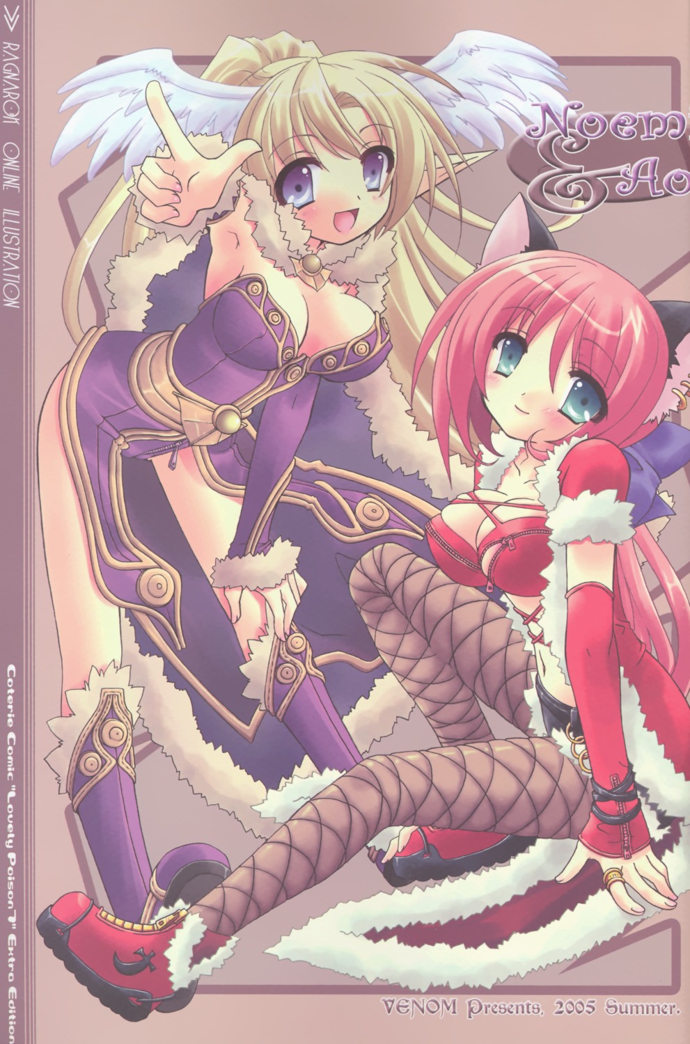 alto_seneka animal_ears cleavage elf nekomimi pointy_ears ragnarok_online rusty_soul venom