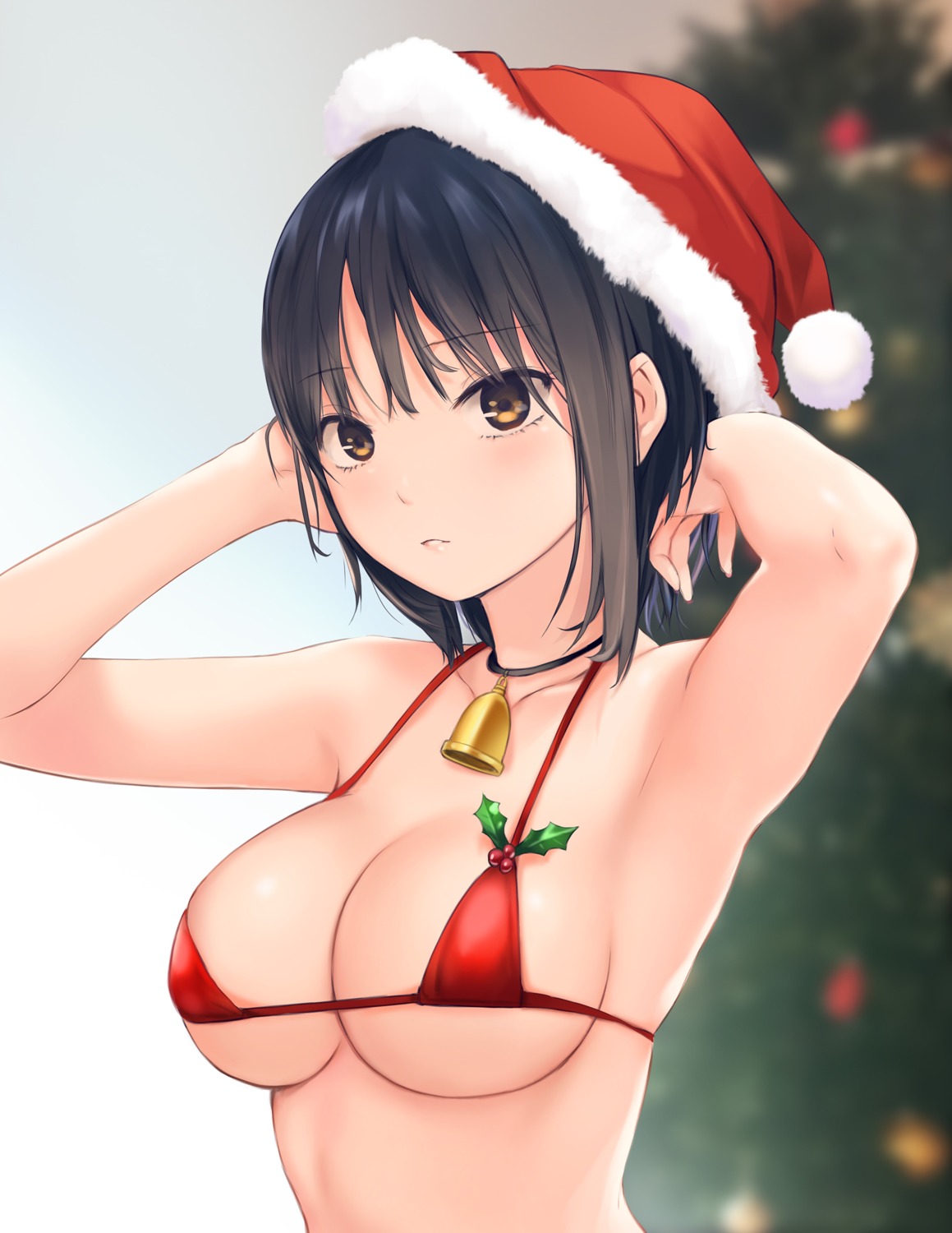 aoyama_sumika bikini_top christmas coffee-kizoku swimsuits