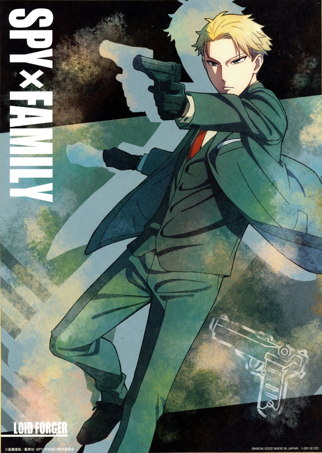 business_suit gun loid_forger male spy_x_family