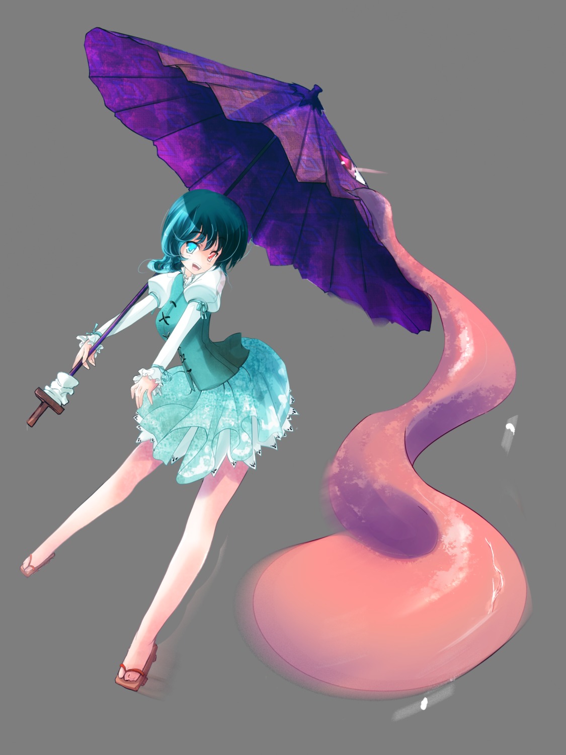 heterochromia skavler tatara_kogasa touhou transparent_png umbrella