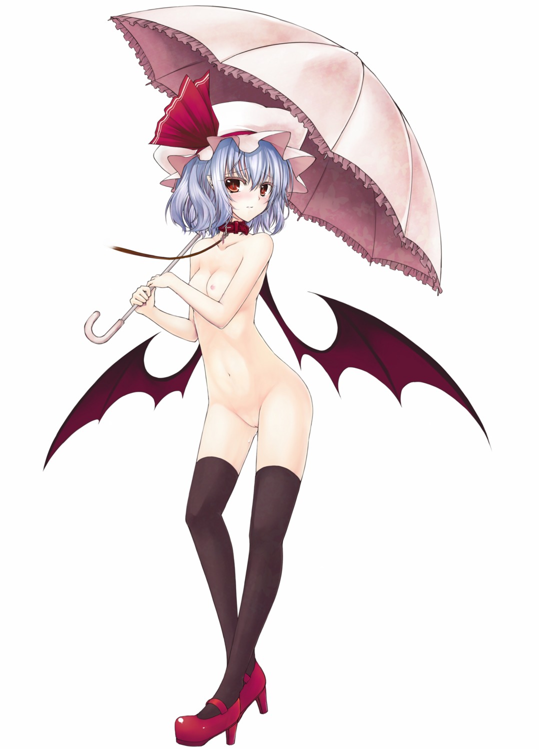 loli naked nipples pussy pussy_juice remilia_scarlet thighhighs touhou uncensored utakata wings