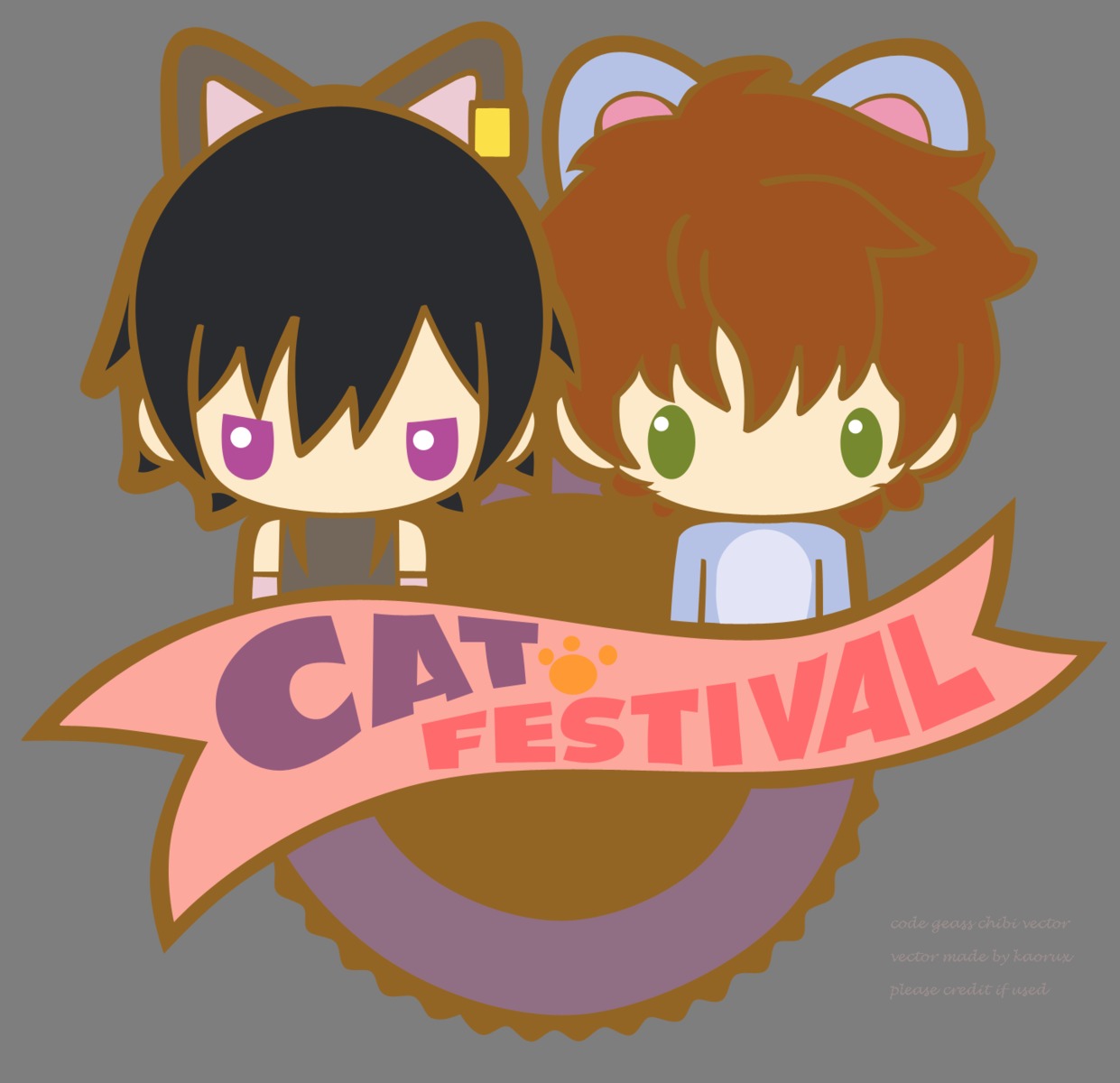 animal_ears code_geass kururugi_suzaku lelouch_lamperouge male nekomimi transparent_png vector_trace watermark