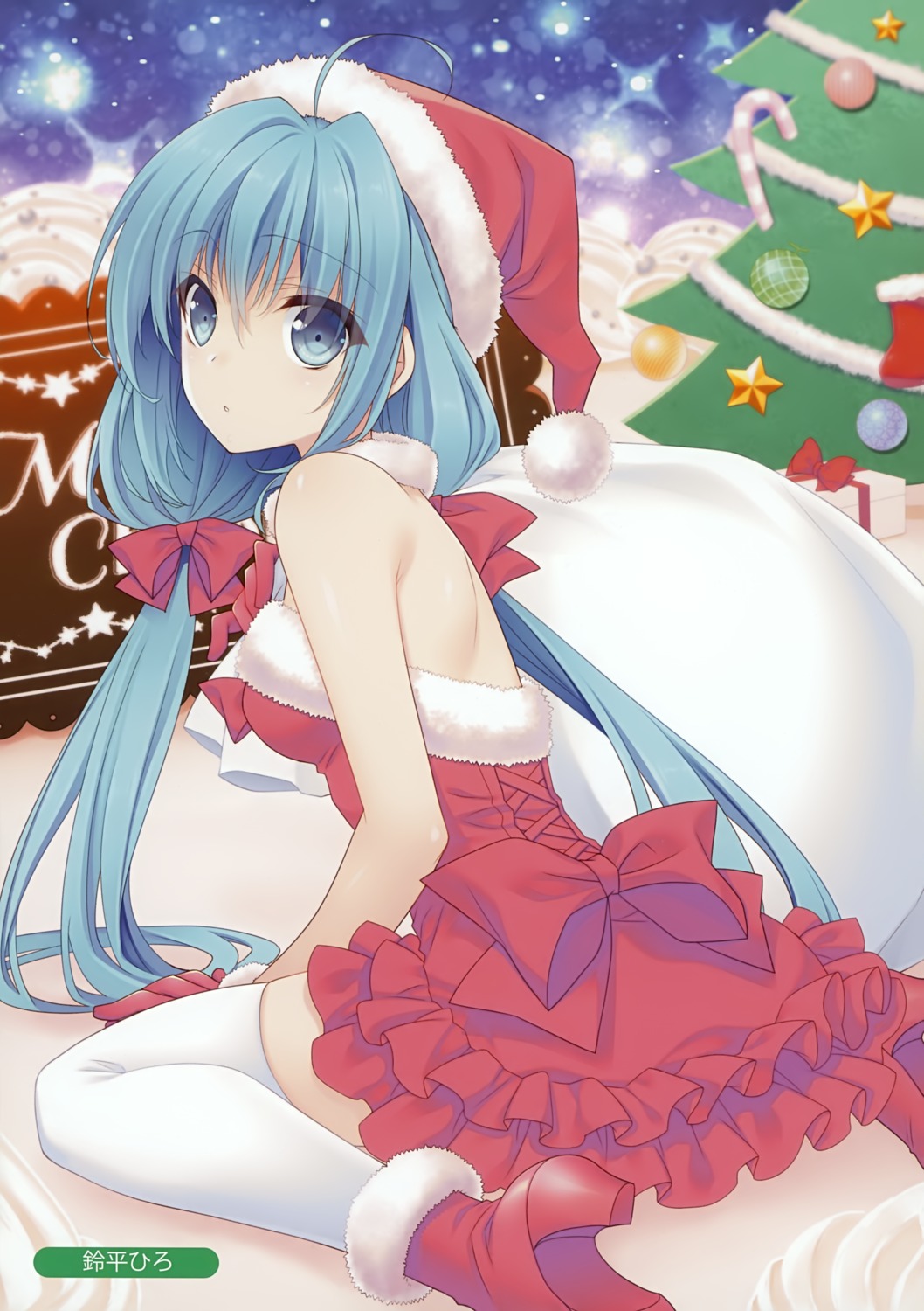 christmas dress heels suzuhira_hiro thighhighs