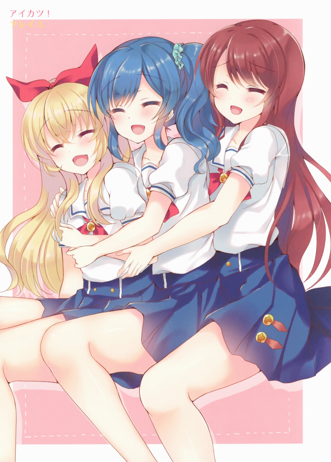 aikatsu! hoshimiya_ichigo kiriya_aoi seifuku shibuki_ran suzunone_rena