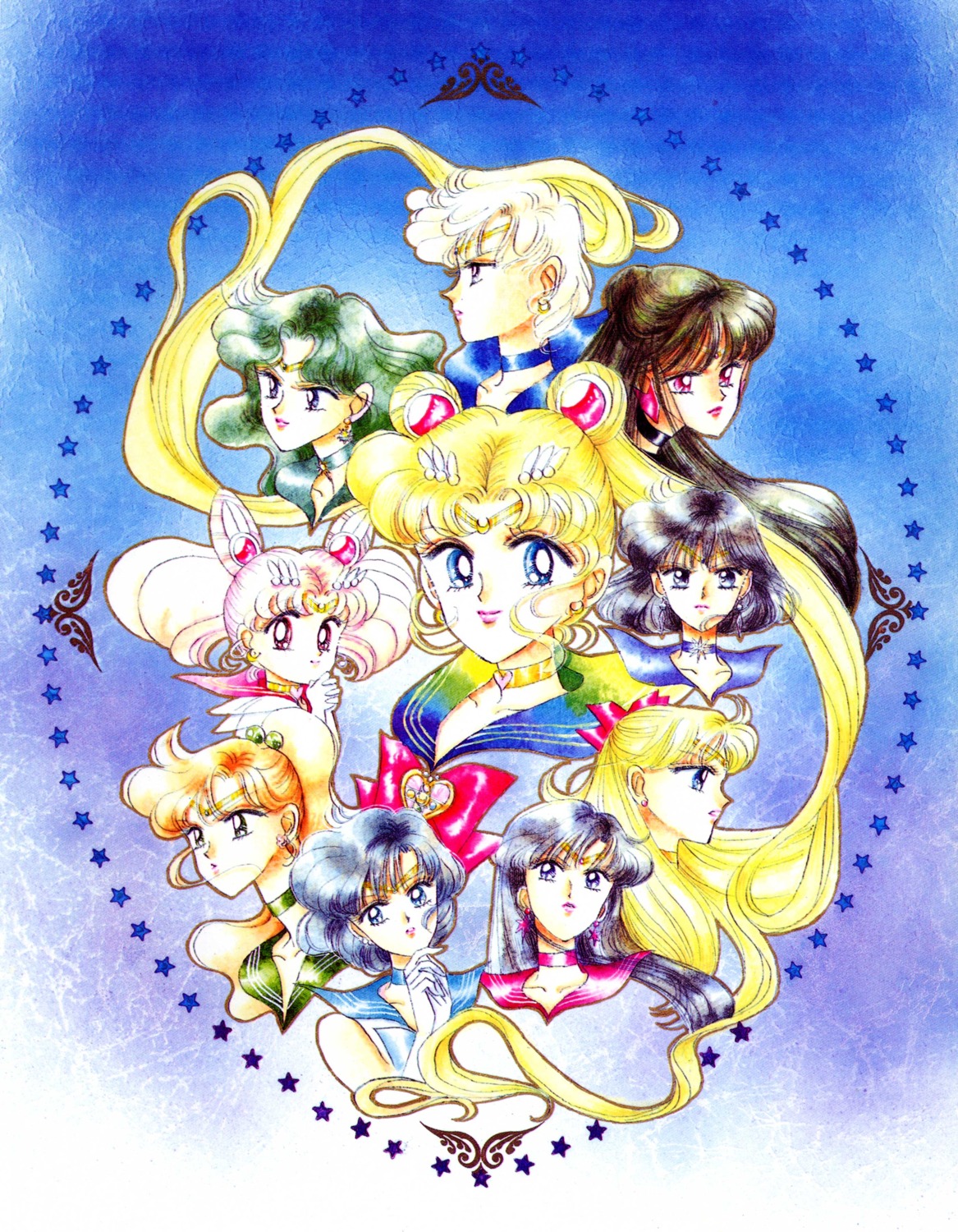 aino_minako bishoujo_senshi_sailor_moon chibiusa hino_rei kaiou_michiru kino_makoto meiou_setsuna mizuno_ami takeuchi_naoko tenou_haruka tomoe_hotaru tsukino_usagi