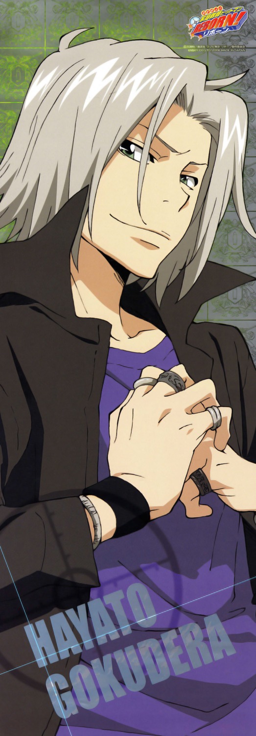 gokudera_hayato jpeg_artifacts katekyo_hitman_reborn! male stick_poster