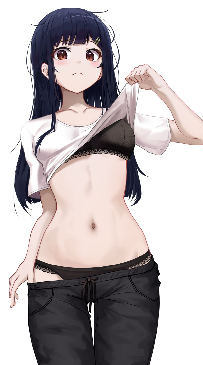 apple_ringo bra pantsu shirt_lift undressing