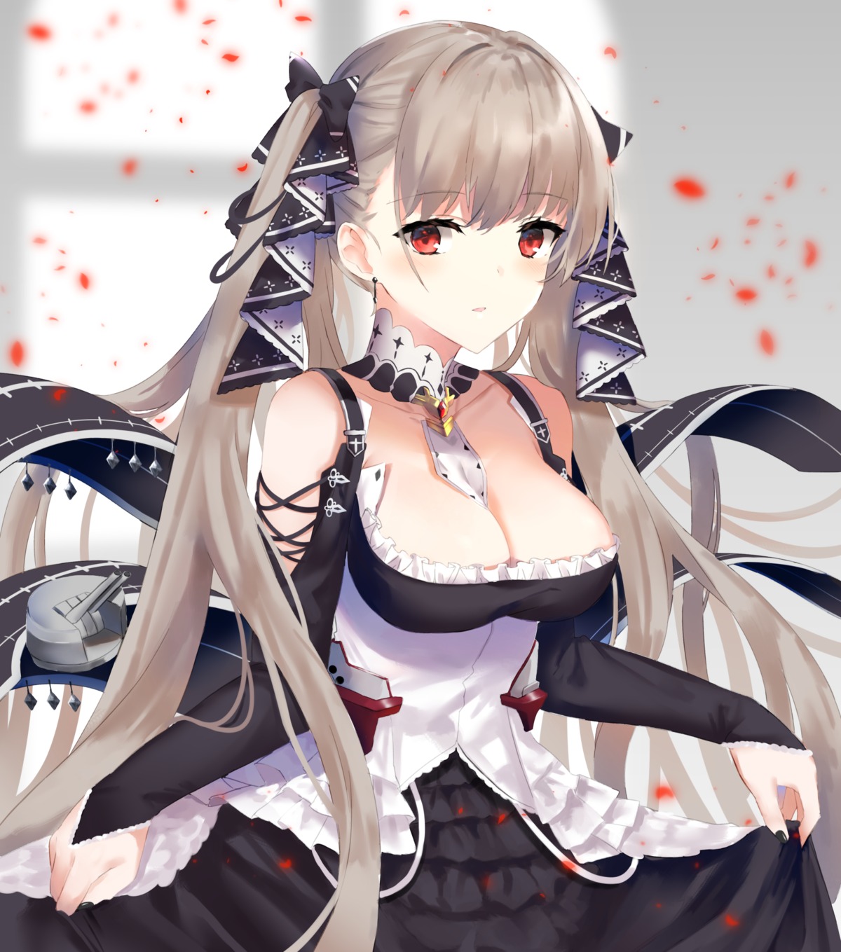 azur_lane chamnaitu formidable_(azur_lane) gothic_lolita lolita_fashion no_bra skirt_lift