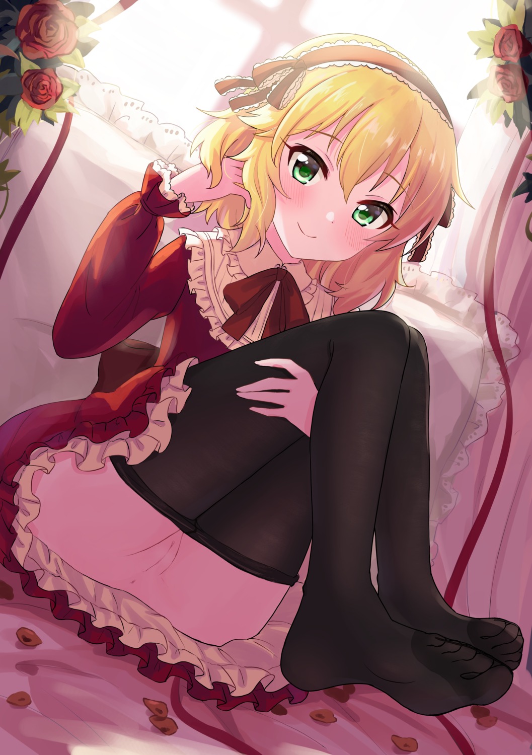 anus dress eluthel feet gothic_lolita loli lolita_fashion nopan pantyhose pussy sakurai_momoka_(idolm@ster) skirt_lift the_idolm@ster the_idolm@ster_cinderella_girls the_idolm@ster_cinderella_girls_u149 uncensored