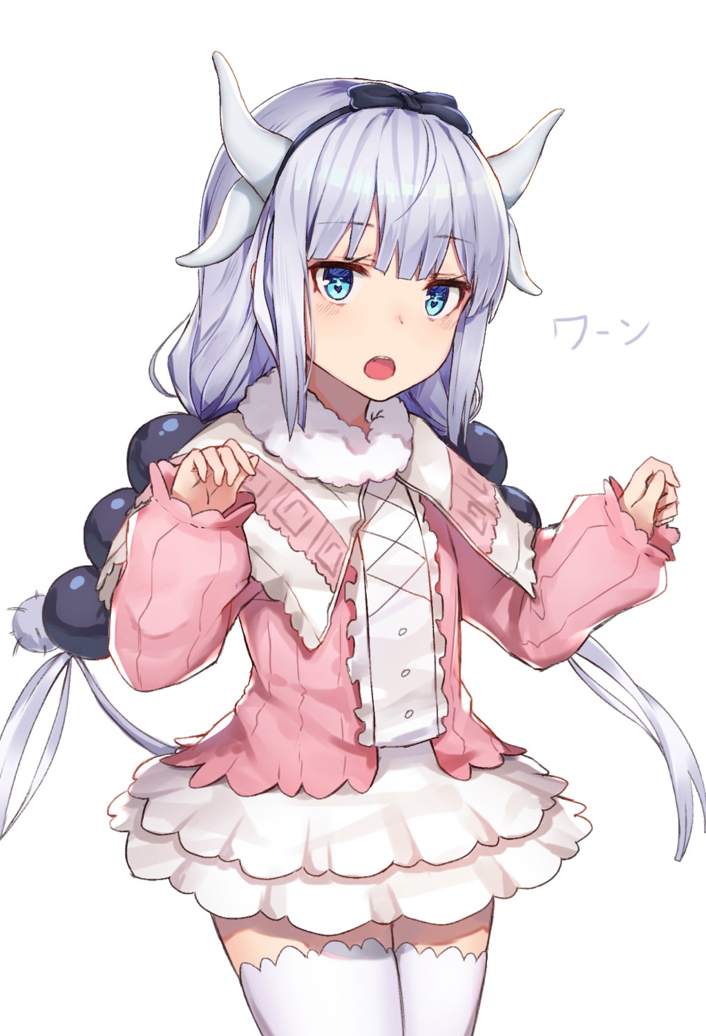 black_cola horns kanna_kamui kobayashi-san_chi_no_maid_dragon tail thighhighs