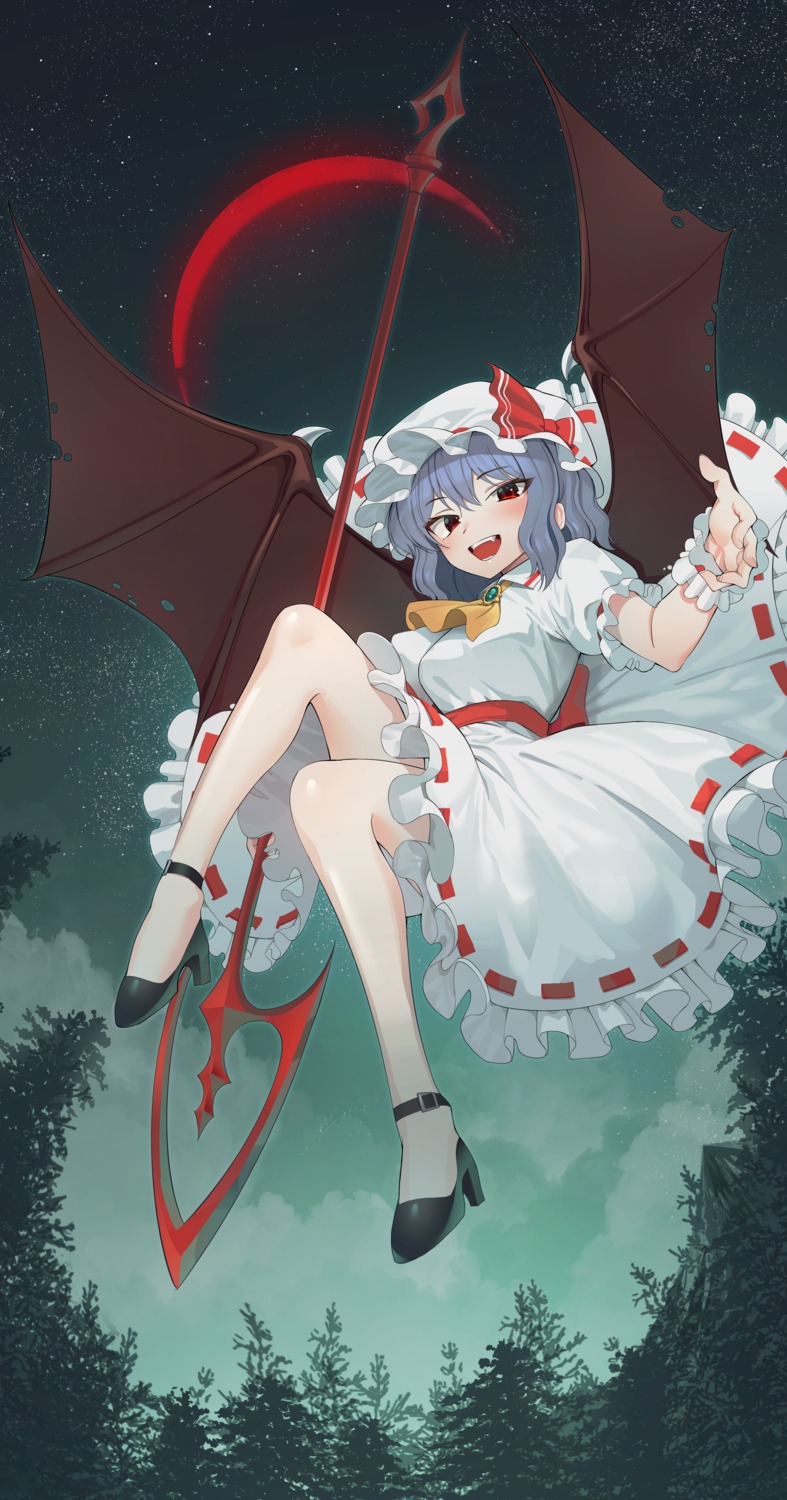 dress goback heels remilia_scarlet touhou weapon wings