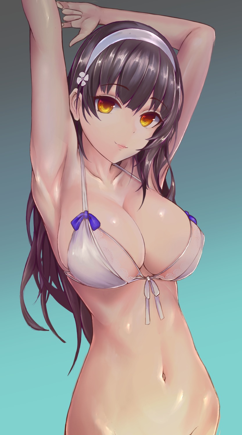 bikini_top bottomless franz_(217franz) girls_frontline qbz-95_(girls_frontline) see_through swimsuits