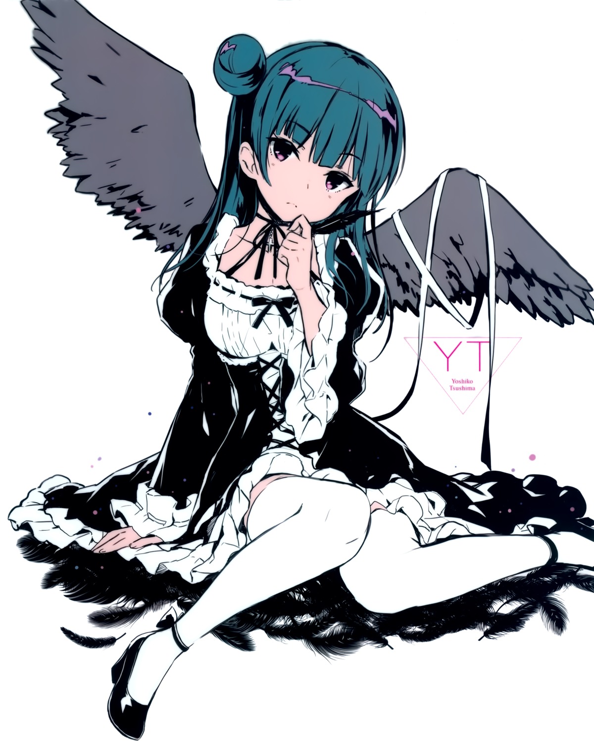 dress gothic_lolita heels lolita_fashion love_live!_sunshine!! qp:flapper tsushima_yoshiko wings