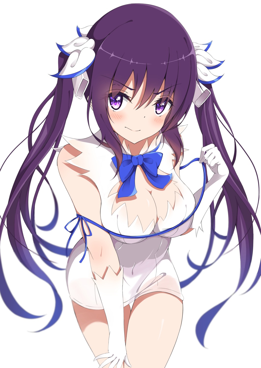 cleavage cosplay dress dungeon_ni_deai_wo_motomeru_no_wa_machigatteiru_darou_ka gochuumon_wa_usagi_desu_ka? hestia_(danmachi) mottsun_(i_40y) tedeza_rize