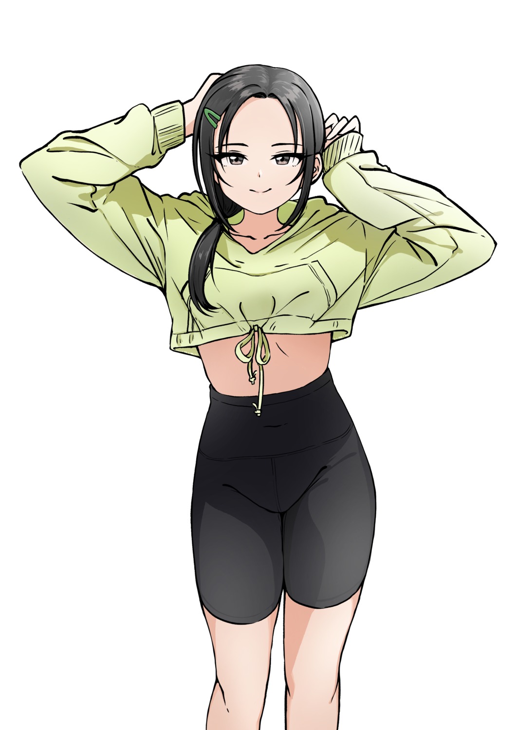 bike_shorts rookie_trainer shirt_lift the_idolm@ster the_idolm@ster_cinderella_girls ushimochi