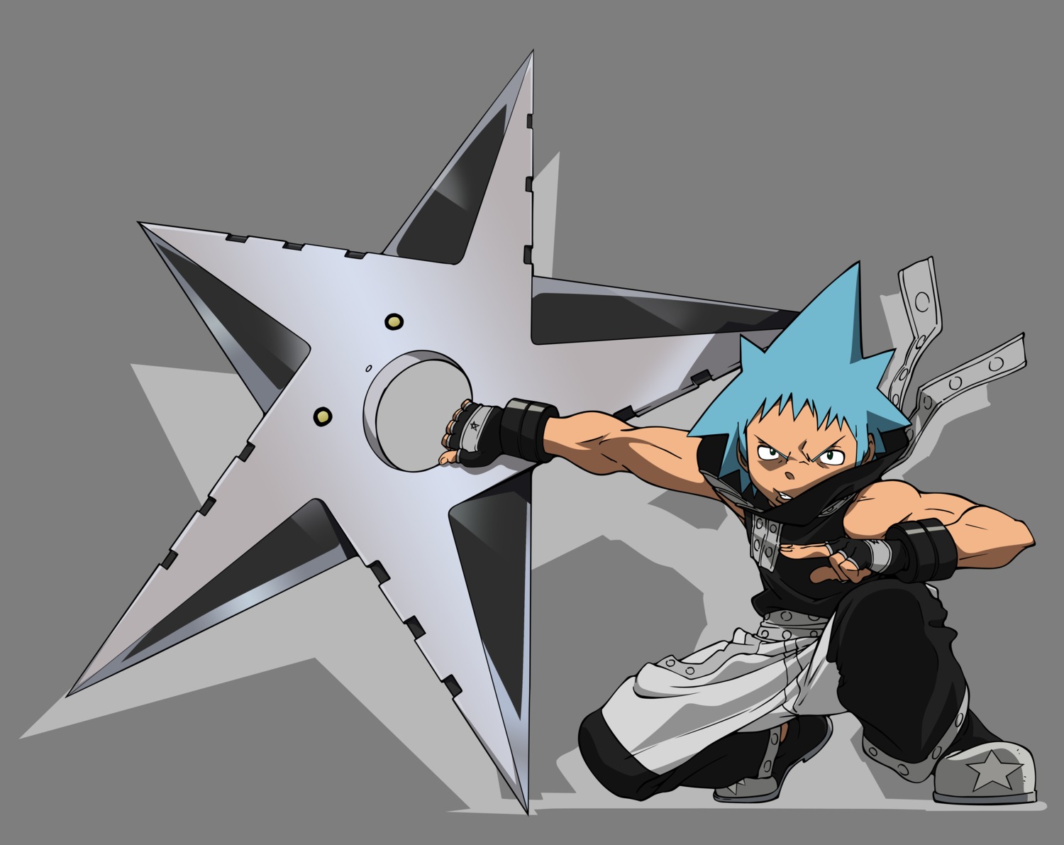 black_star male soul_eater transparent_png vector_trace