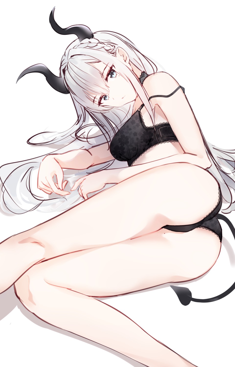 bra horns komatsu_(komatsuu123) pantsu tail thong