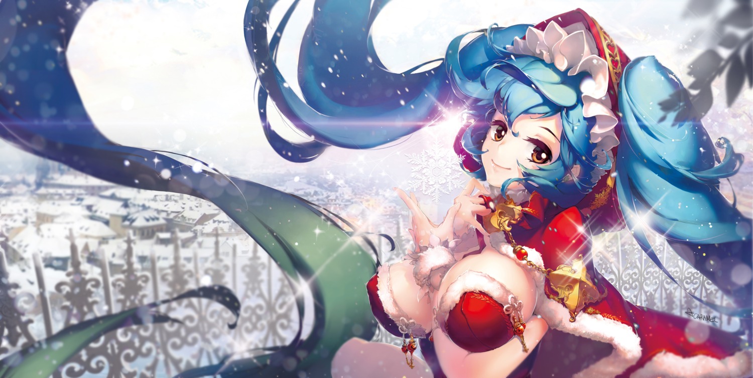 apple_caramel breast_hold christmas cleavage erect_nipples league_of_legends sona_buvelle