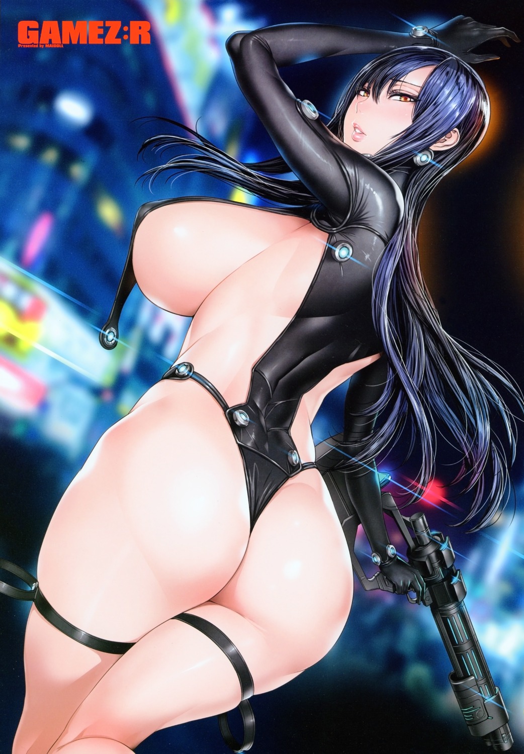 ass fei gantz garter gun maidoll no_bra pantsu shimohira_reika thong