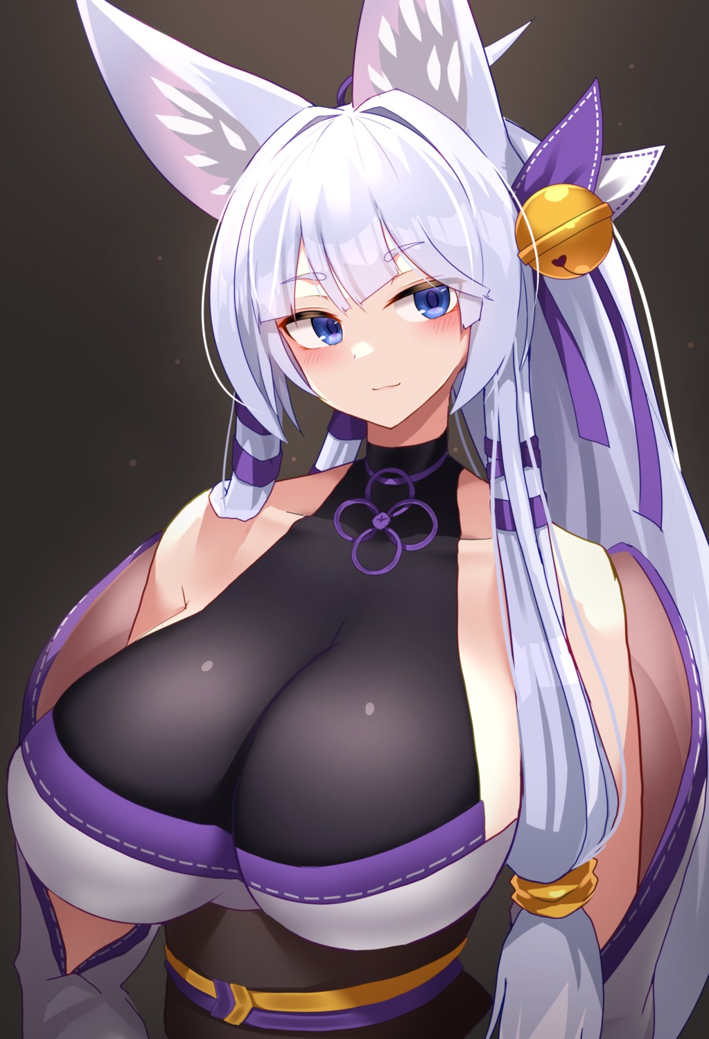 animal_ears japanese_clothes kitsune no_bra tylwing