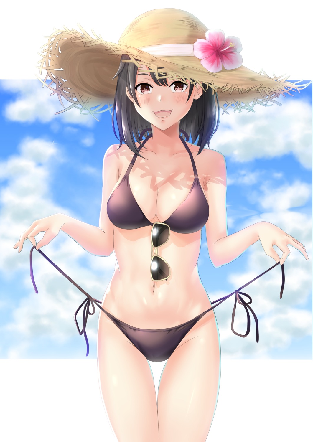 bikini cleavage megane meri-san swimsuits undressing yahari_ore_no_seishun_lovecome_wa_machigatteiru. yukinoshita_haruno