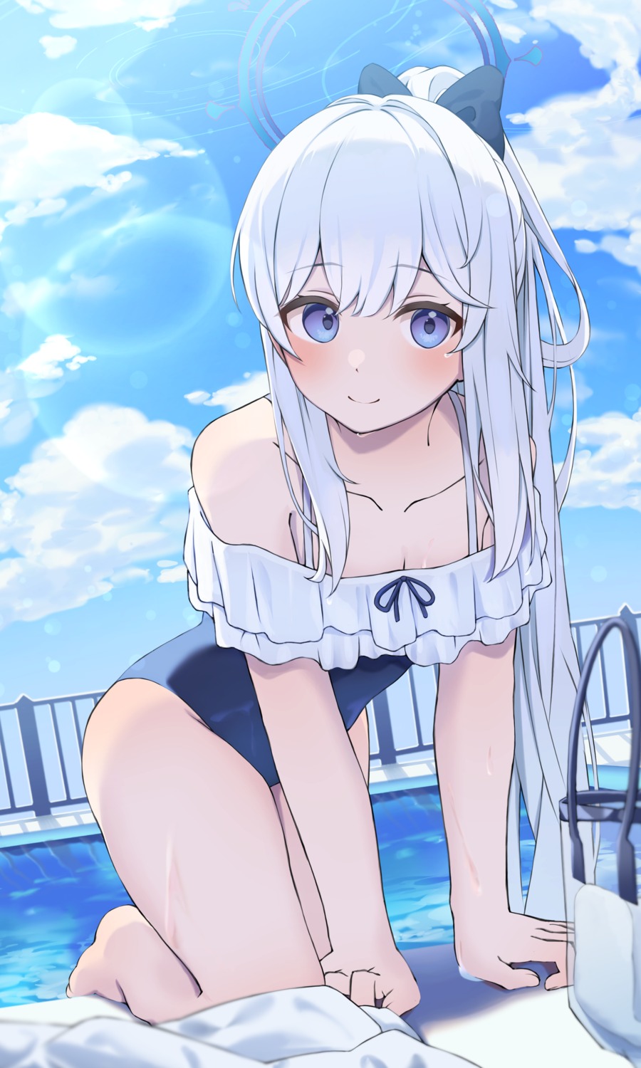 blue_archive halo heimu_(heim_kstr) swimsuits tsukiyuki_miyako