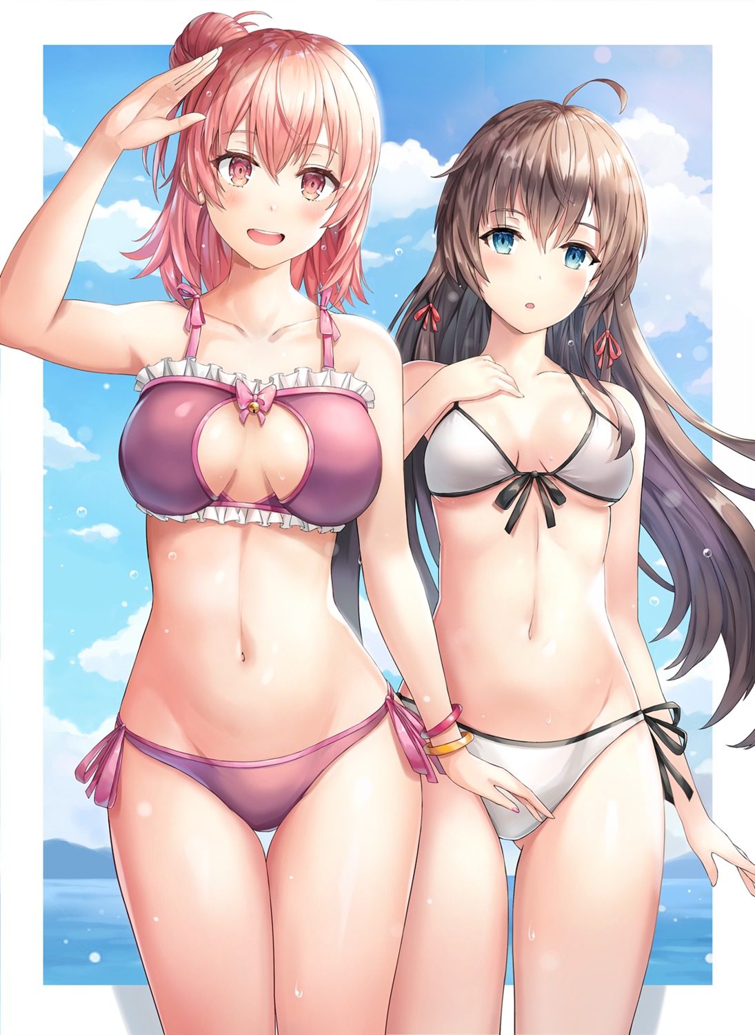 bikini jasony swimsuits wet yahari_ore_no_seishun_lovecome_wa_machigatteiru. yuigahama_yui yukinoshita_yukino