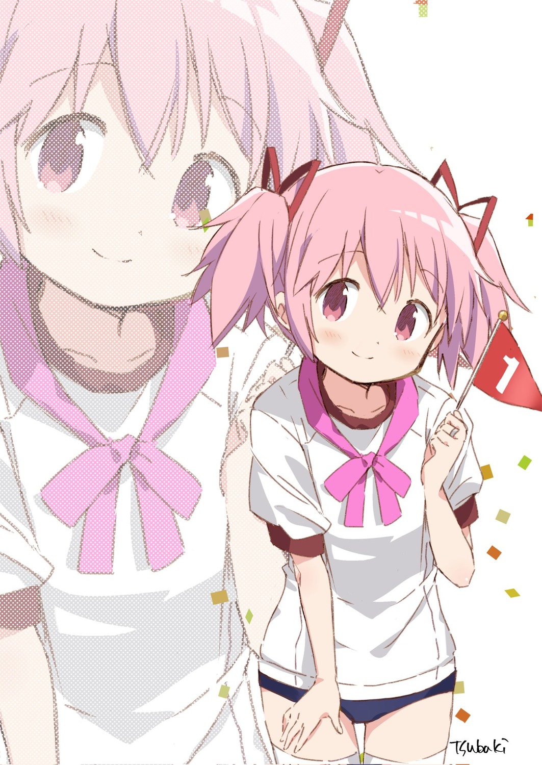 buruma gym_uniform kaname_madoka puella_magi_madoka_magica thighhighs tsubakinoniwa