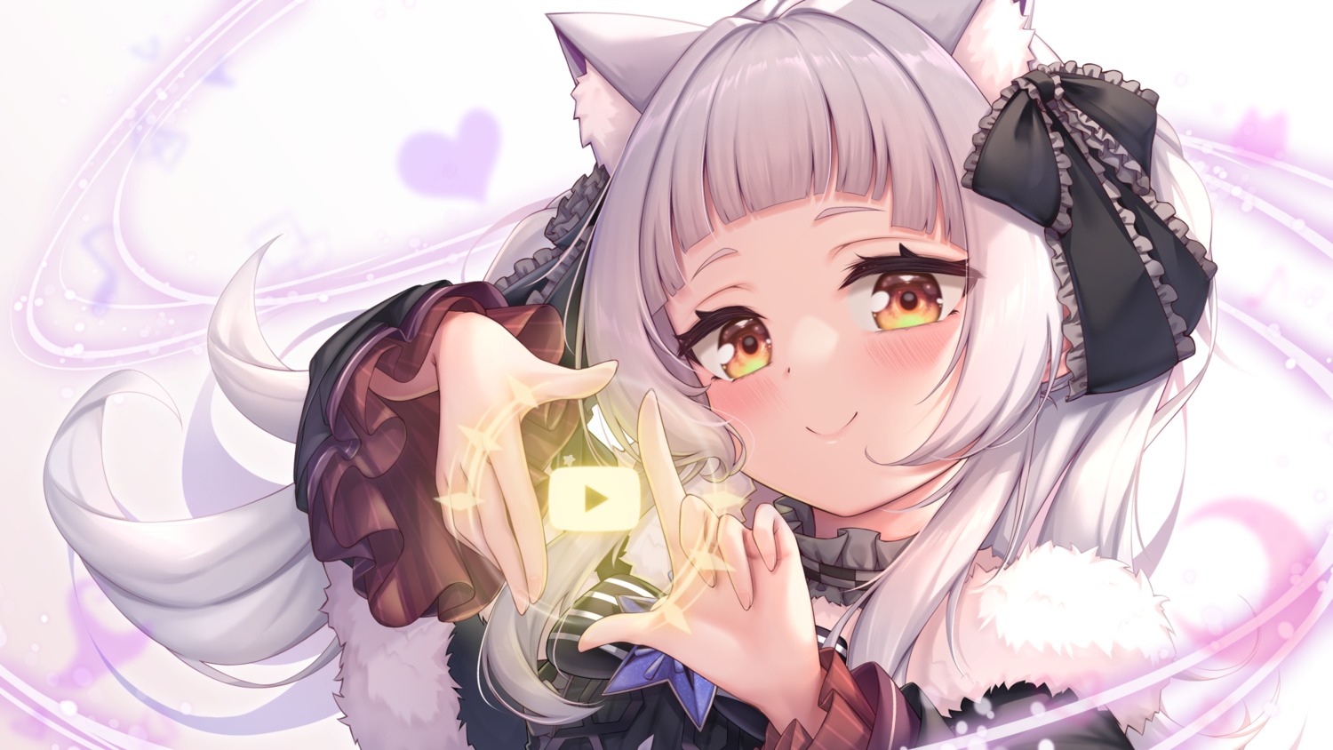 animal_ears arata_(xin) hololive murasaki_shion nekomimi wallpaper