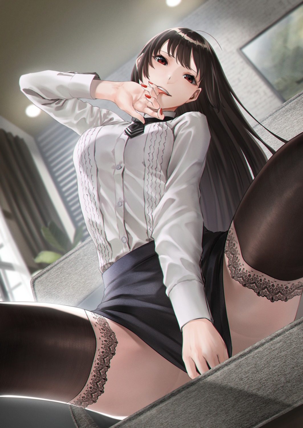 mugetsu skirt_lift thighhighs