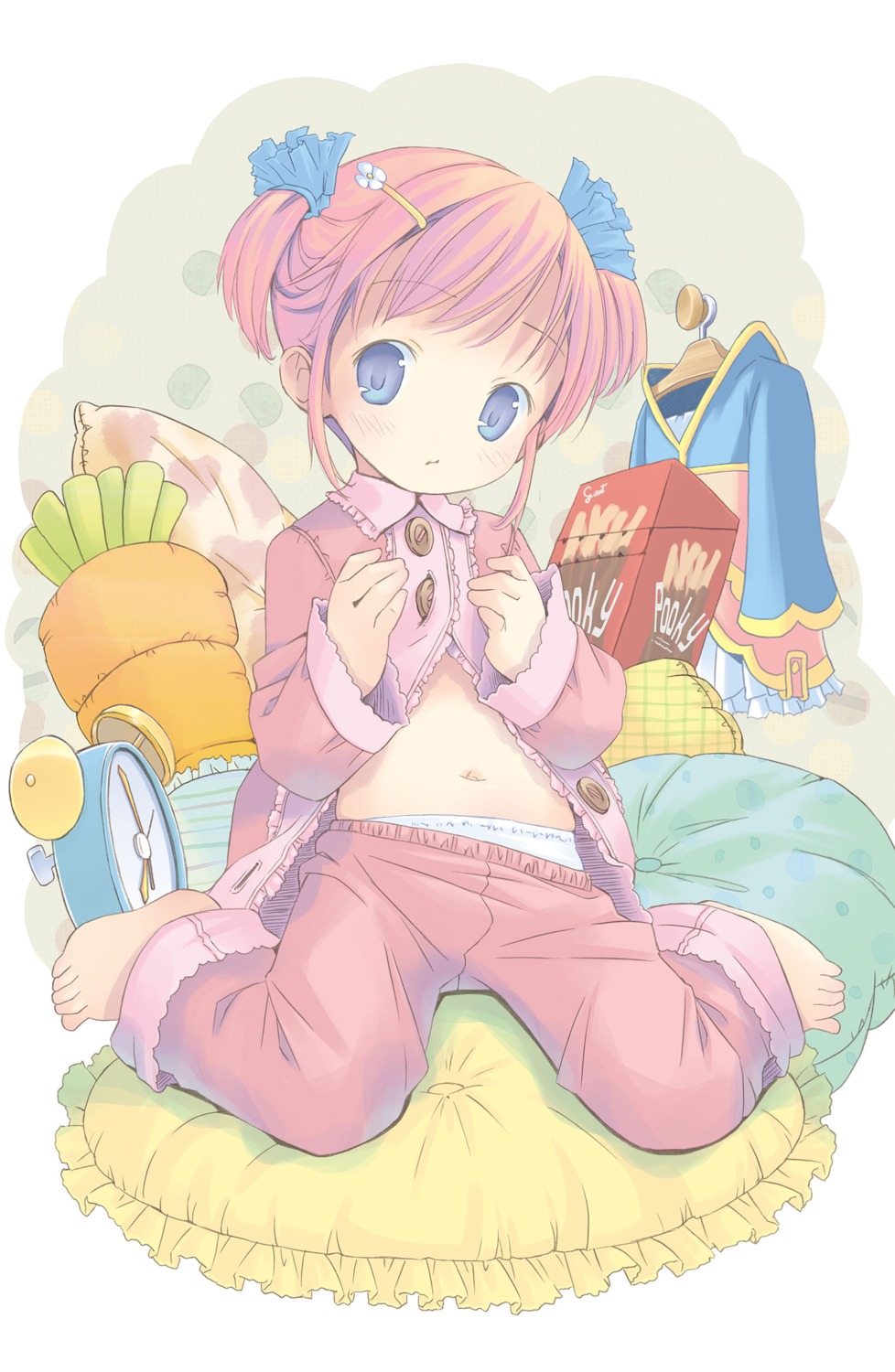 loli open_shirt pajama pantsu pop