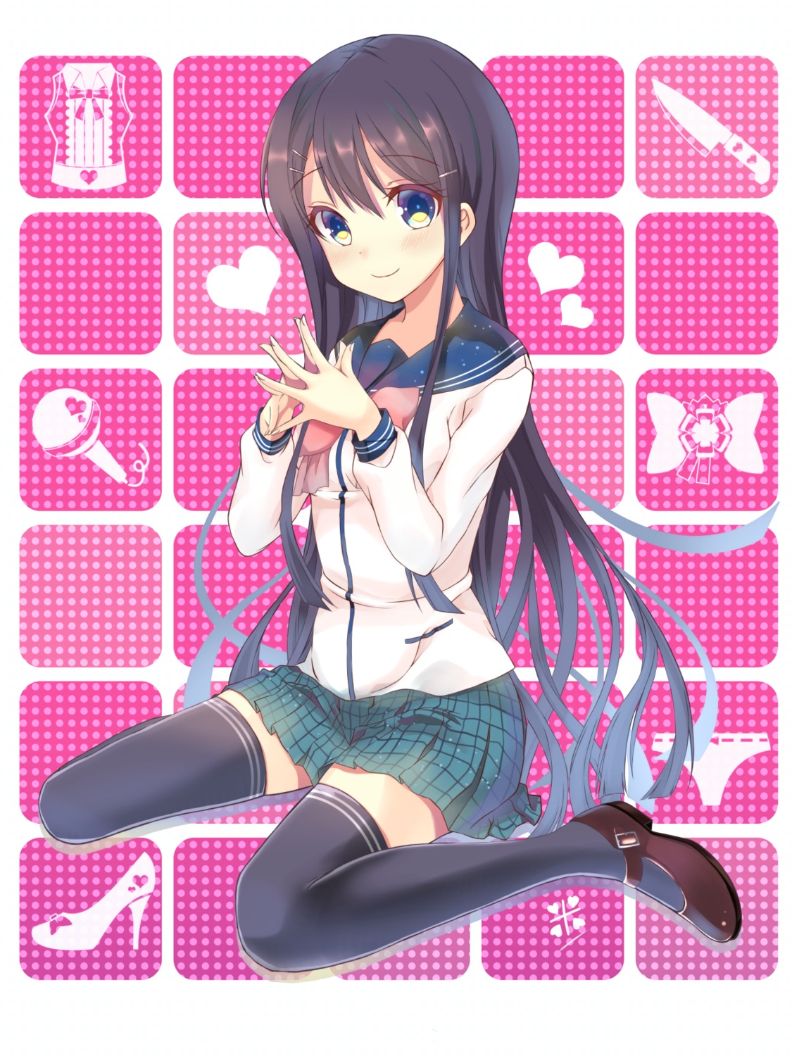 dangan-ronpa komekomedan maizono_sayaka seifuku thighhighs