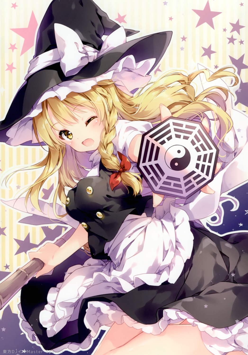 dress kirisame_marisa mochizuki_shiina skirt_lift touhou witch