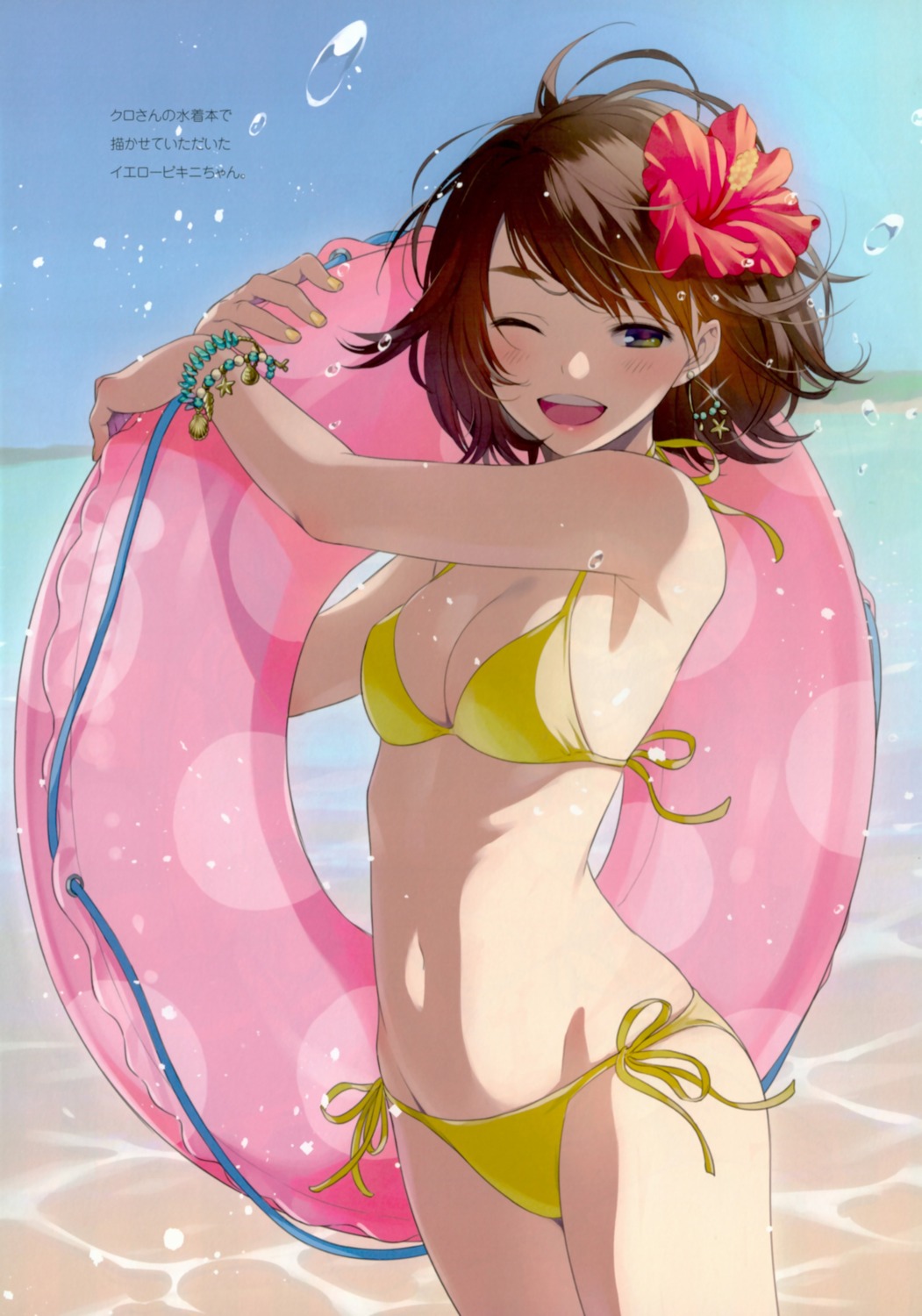 bikini canvas_(morikura_en) cleavage morikura_en swimsuits