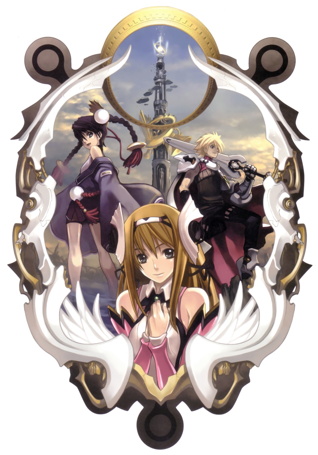 ar_tonelico aurica_nestmile lyner_barsett misha_arsellec_lune nagi_ryou