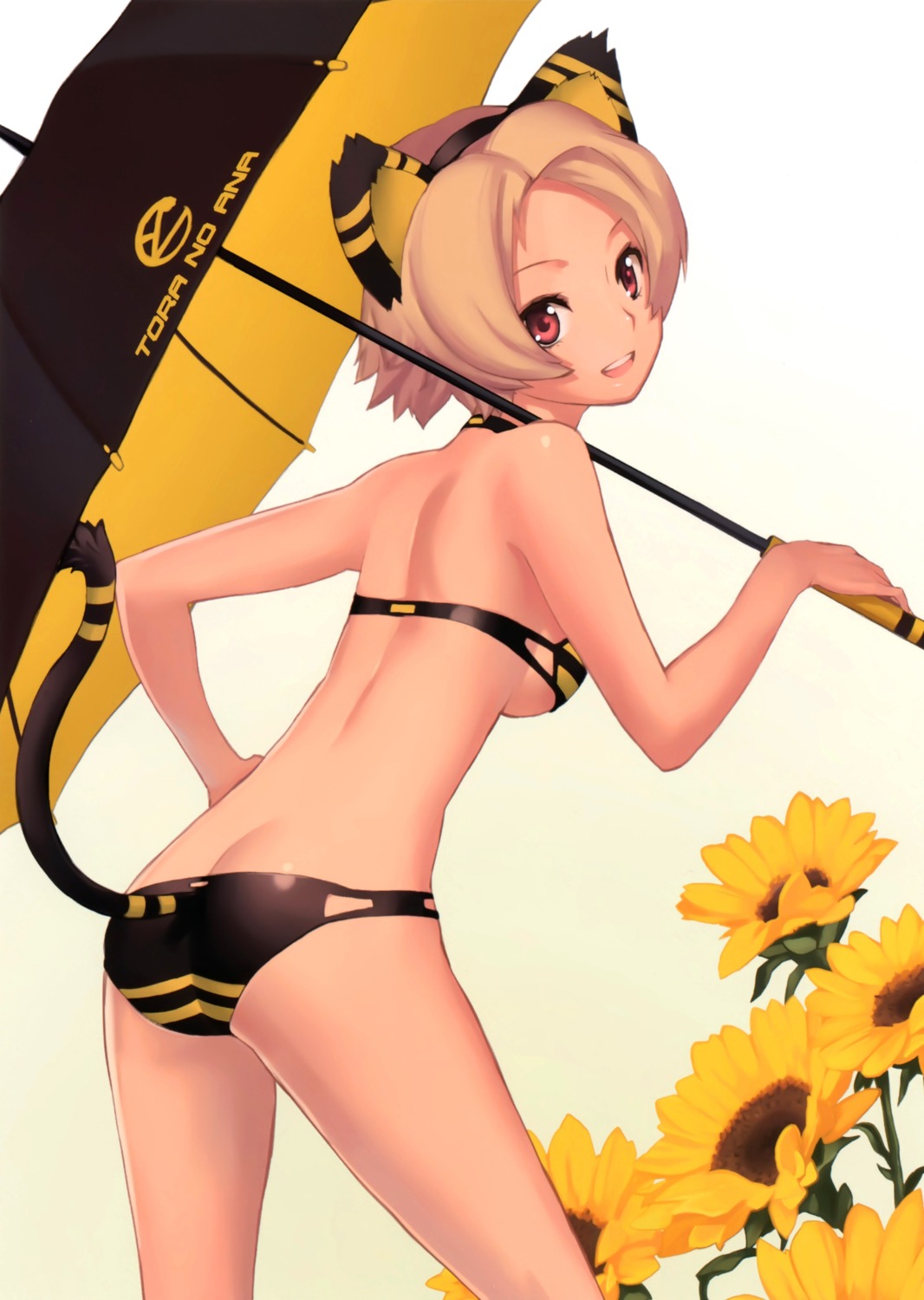 animal_ears ass bikini nagi_ryou nekomimi swimsuits tail toranoana