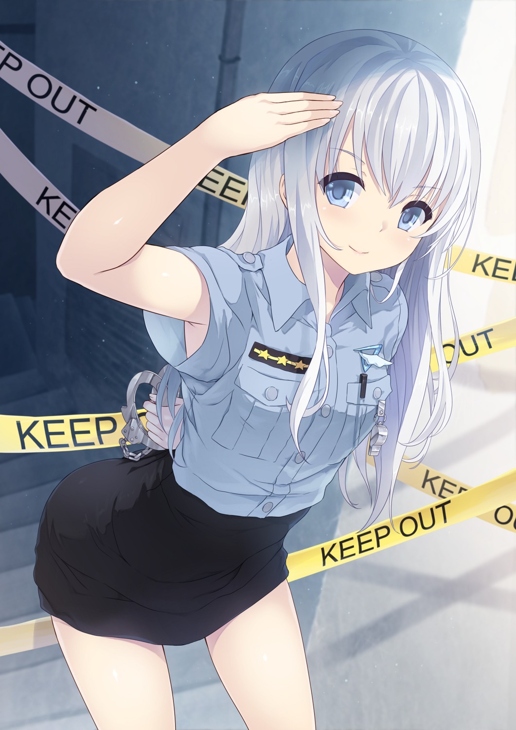 cait kuuki_shoujo police_uniform the_personification_of_atmosphere uniform