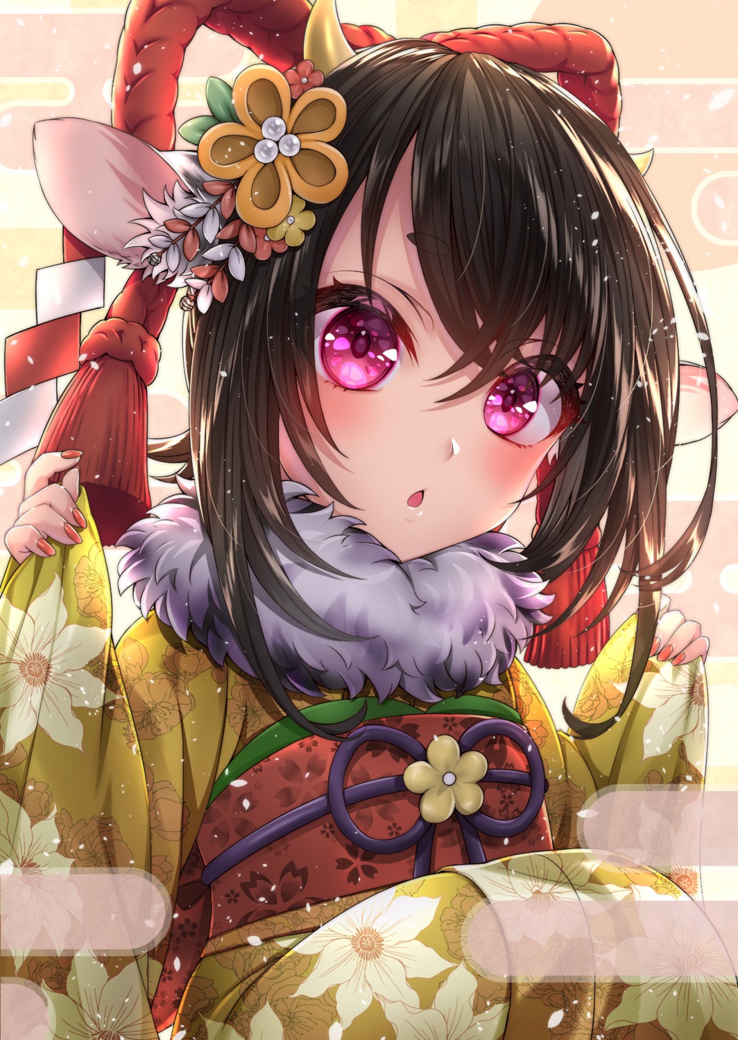 animal_ears horns kimono routo_(rot_0)